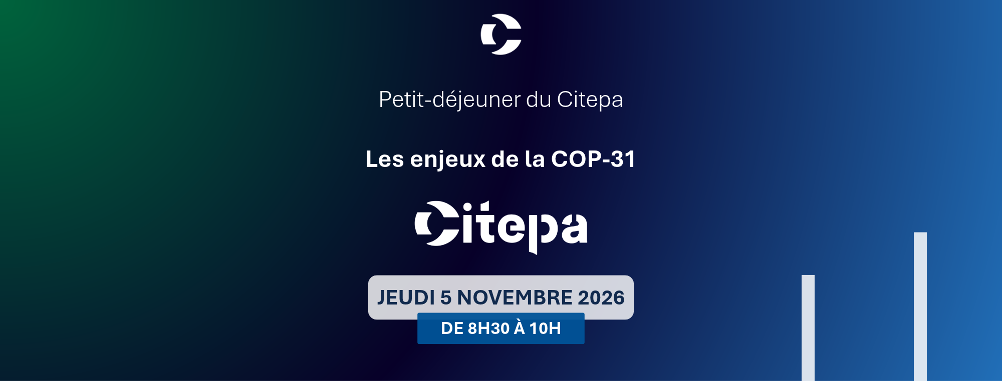 Petit-déjeuner du Citepa le 05/11/26 | Enjeux de la COP-31