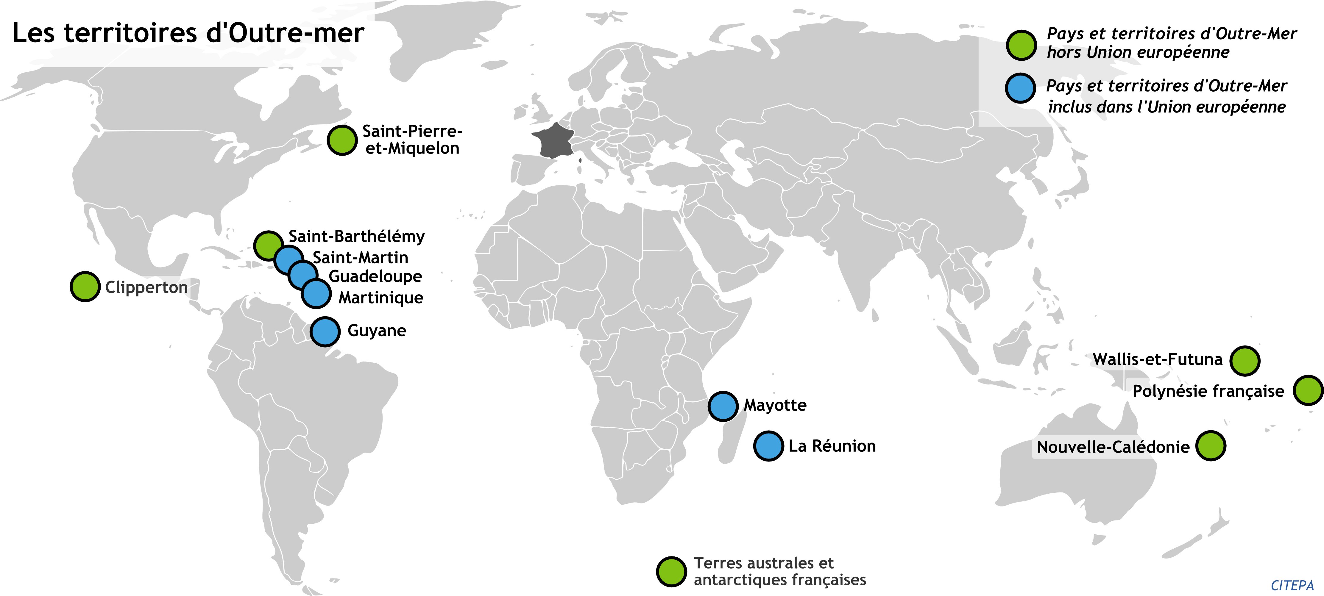 outre mer carte du monde